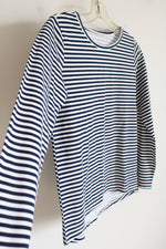 Children's Place Navy Blue White Striped Long Sleeved Cotton Shirt | Youth XL (16)