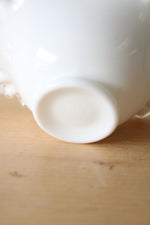 Fenton Milk Glass Scalloped Basket Candy Dish