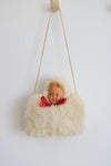 Vintage 1960's Doll Genuine Fur White Muff
