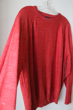 J.Crew Red Cotton Crewneck Sweater | XL