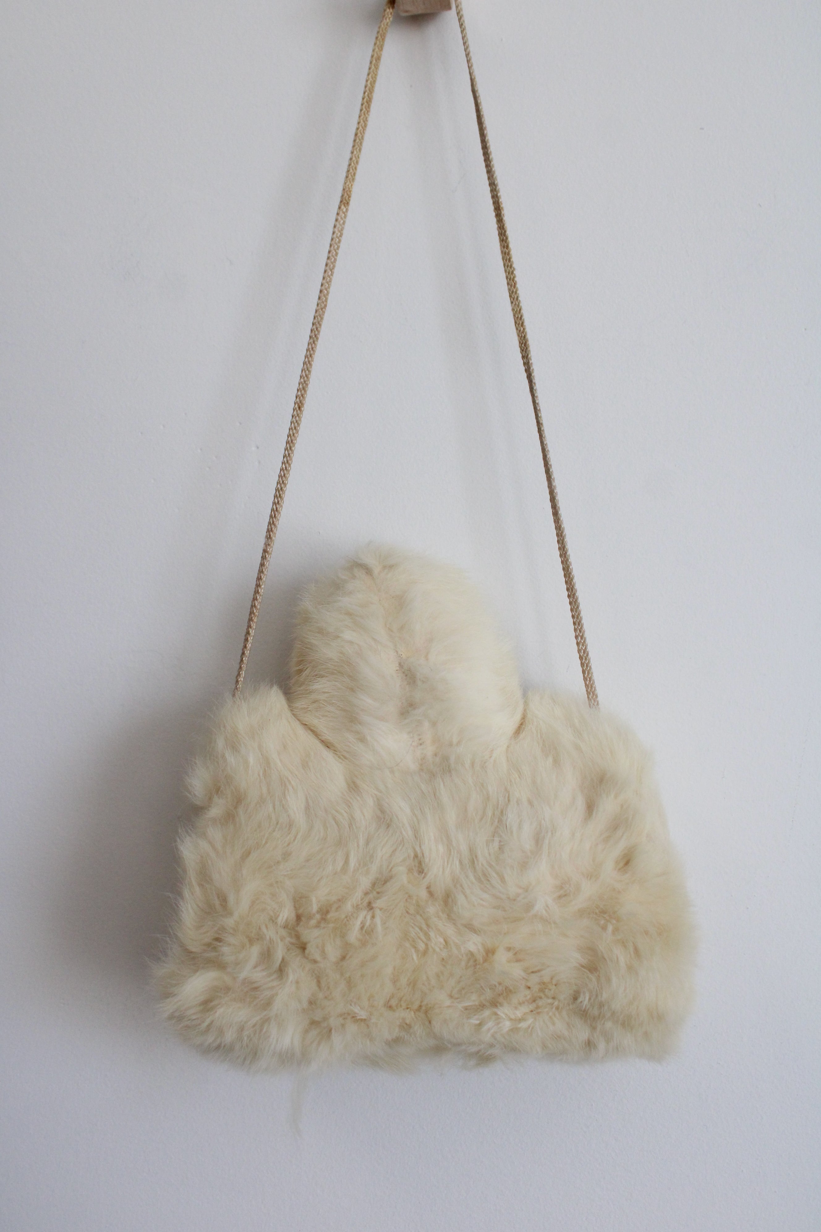 Vintage 1960's Doll Genuine Fur White Muff