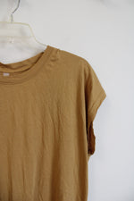 NEW Mono B Mustard Yellow Cut Out Back Top | M