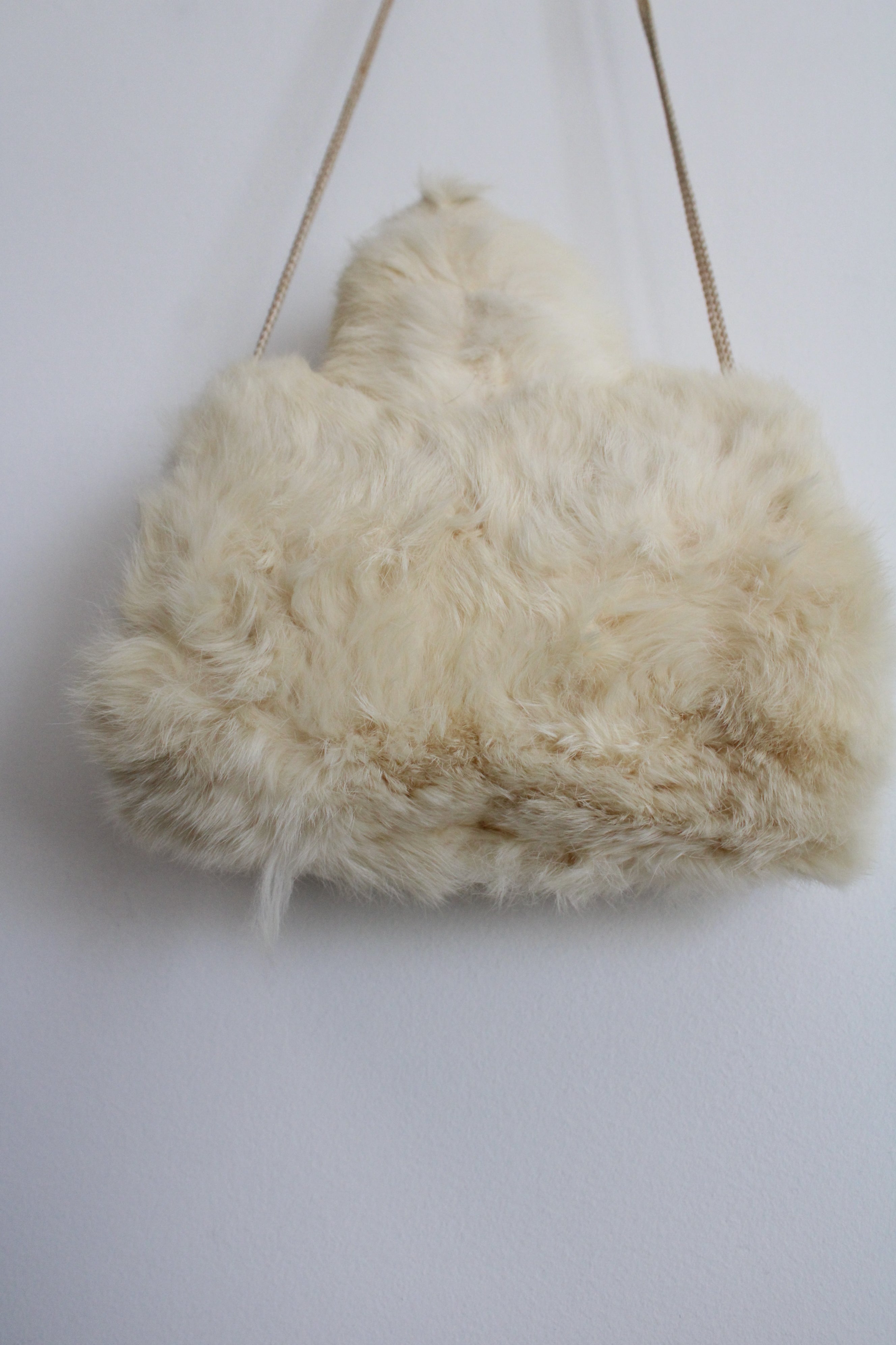 Vintage 1960's Doll Genuine Fur White Muff
