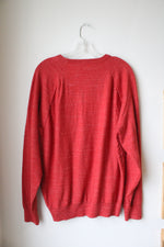 J.Crew Red Cotton Crewneck Sweater | XL