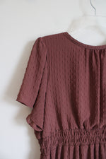 Maurices Dusty Mauve Textured Dress | 1X