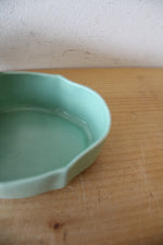 Vintage Johannes Brahm Rose Ceramic Green Trinket Dish