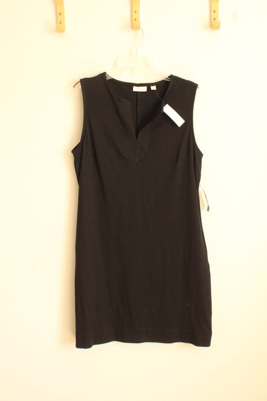 NEW New York and Company Black Tank Dress with V-neck and Pockets | L
