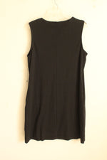 NEW New York and Company Black Tank Dress with V-neck and Pockets | L
