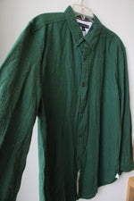 NEW Tommy Hilfiger Green Speckled Button Down Shirt | XL