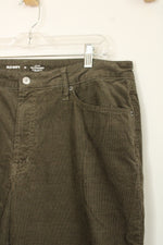 Old Navy Olive Green High Rise OG Straight Corduroy Pants | 16