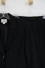 Vintage Emily Black Pinstripe Blazer & Pants Set | 14P