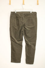 Old Navy Olive Green High Rise OG Straight Corduroy Pants | 16