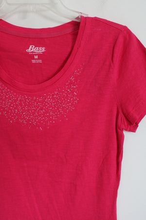 Bass Hot Pink Beaded Tee | M