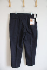 NEW Haggar Classic Khaki Navy Pants | 40X29