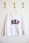 Gap American Flag White Hoodie | XL