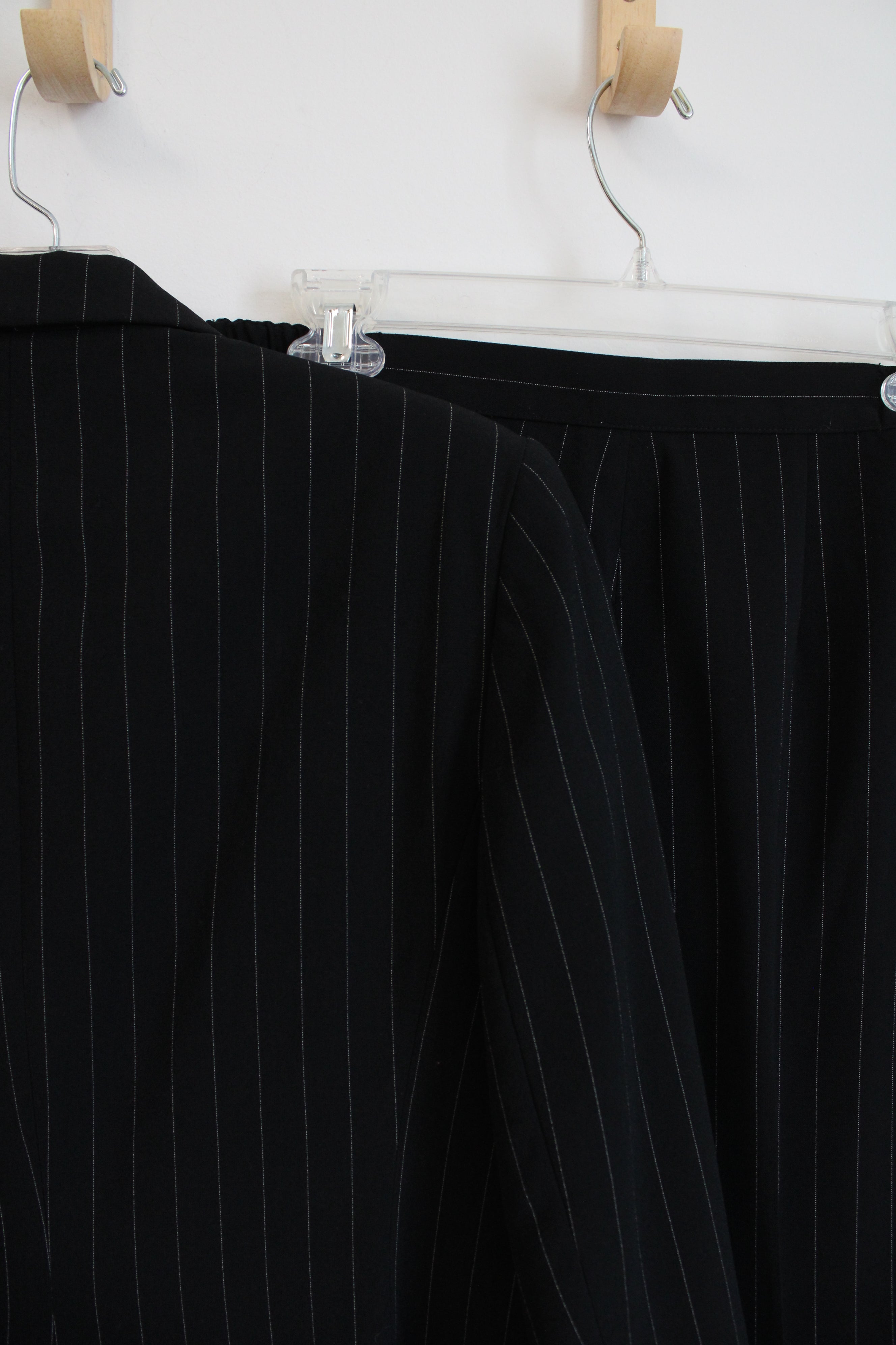 Vintage Emily Black Pinstripe Blazer & Pants Set | 14P
