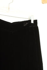 Johnny Was Jade Black Velvet Silk Wide Leg Cargo Pants | XS