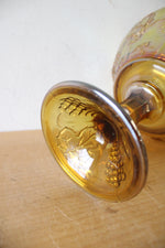 Vintage Indiana Glass Golden Harvest Grape Compote Bowl