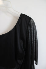 Deb Black Ruched Beaded Strap Cocktail Dress | S