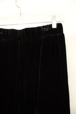 Johnny Was Jade Black Velvet Silk Wide Leg Cargo Pants | XS