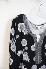 NEW J.Jill Black & White Floral Dress | XL Petite
