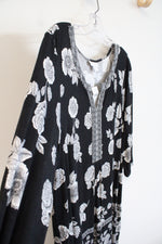 NEW J.Jill Black & White Floral Dress | XL Petite