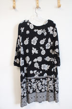 NEW J.Jill Black & White Floral Dress | XL Petite