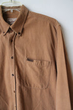 Woolrich Brown Corduroy Button Down Shirt | XL