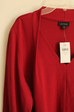 NEW J. Jill Dark Red LS Stretch Dress with Pockets | L-T