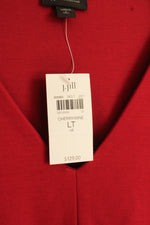 NEW J. Jill Dark Red LS Stretch Dress with Pockets | L-T