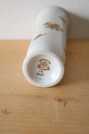 Lefton 24K Gold Painted White Porcelain Vase