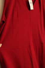 NEW J. Jill Dark Red LS Stretch Dress with Pockets | L-T