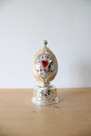 Wallace Sankyo Silver Plated Jewel Egg Wedding Music Box