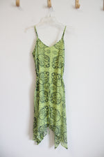 NEW Maurices Yellow & Black Paisley Print Asymmetrical Dress | S