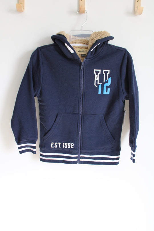 NEW Roebuck & Co. Navy Blue Sherpa Lined Hoodie | 8