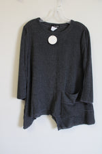 NEW Moonlight Y&S Fashion Design Gray Textured Top
