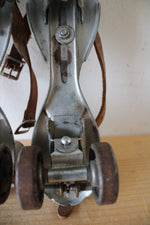 Vintage Flying Ace Bear Cat De Luxe Metal Roller Skates