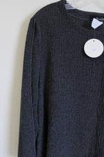 NEW Moonlight Y&S Fashion Design Gray Textured Top