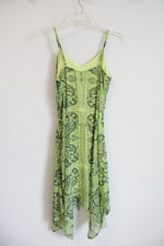 NEW Maurices Yellow & Black Paisley Print Asymmetrical Dress | S