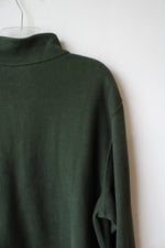 Lands' End Green 1/4 Zip Sweatshirt | XL Tall
