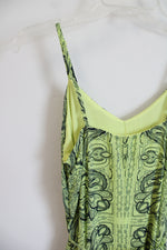 NEW Maurices Yellow & Black Paisley Print Asymmetrical Dress | S