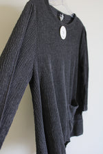 NEW Moonlight Y&S Fashion Design Gray Textured Top