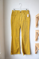 NEW Anthropologie Pilcro The Low-Rise Icon Flare Yellow Gold Corduroy Pants | 30