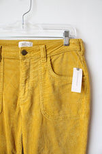 NEW Anthropologie Pilcro The Low-Rise Icon Flare Yellow Gold Corduroy Pants | 30