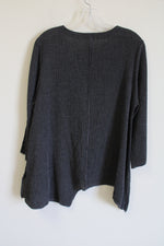 NEW Moonlight Y&S Fashion Design Gray Textured Top