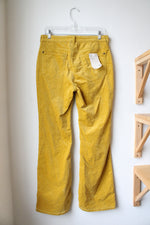 NEW Anthropologie Pilcro The Low-Rise Icon Flare Yellow Gold Corduroy Pants | 30