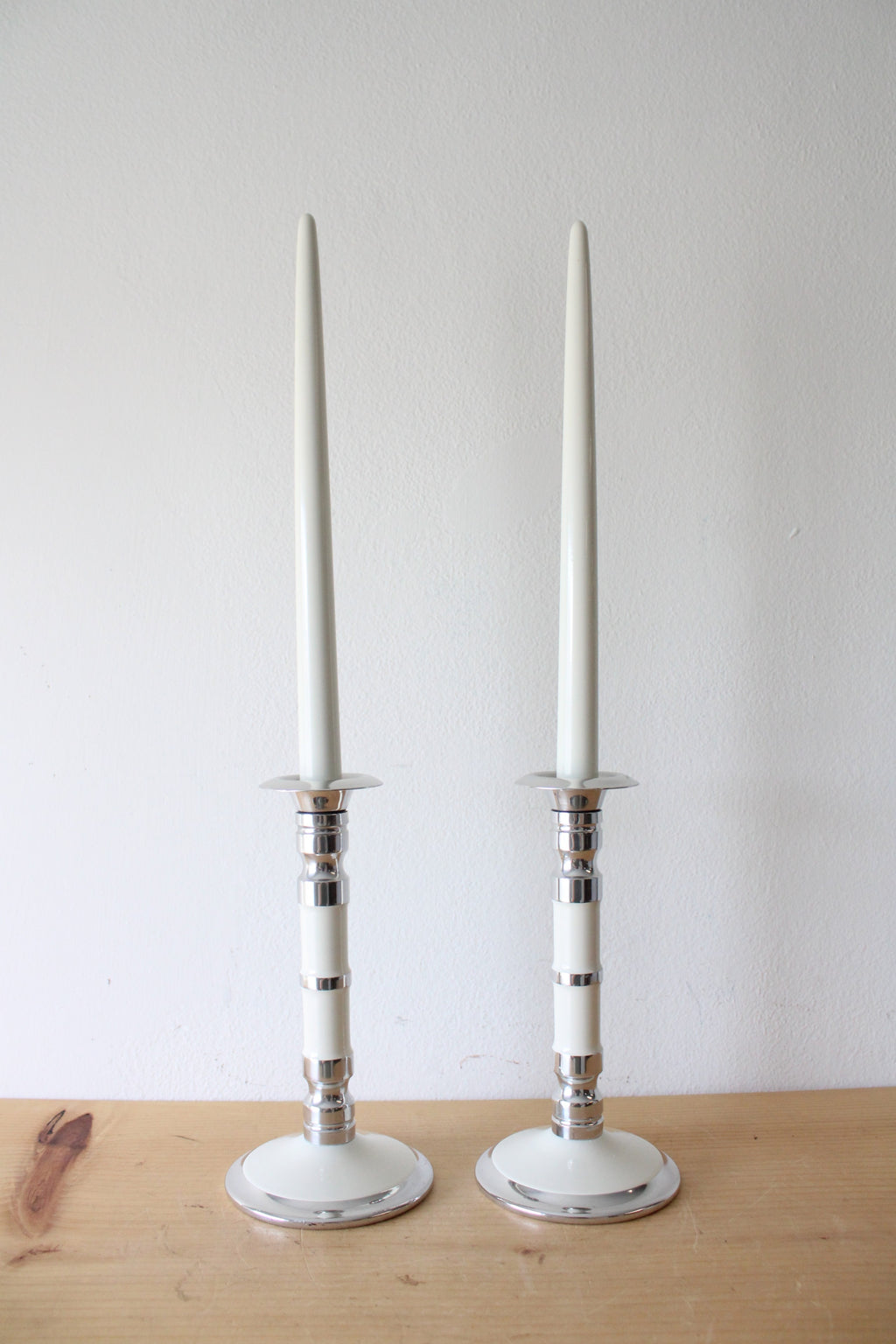 Chrome Buta Flame Candle Holder | Set Of 2