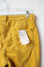 NEW Anthropologie Pilcro The Low-Rise Icon Flare Yellow Gold Corduroy Pants | 30