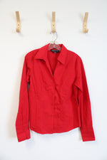 Jones New York Red Button Down Top | 6