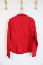 Jones New York Red Button Down Top | 6
